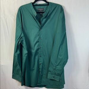 Shaquille O’Neal forest green Casual Button-Down Shirt size 2XLT